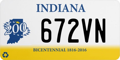 IN license plate 672VN