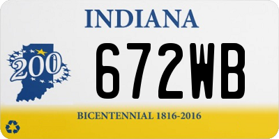 IN license plate 672WB