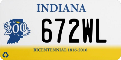 IN license plate 672WL