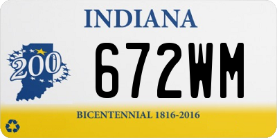 IN license plate 672WM