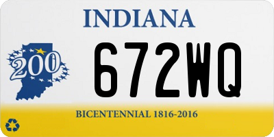 IN license plate 672WQ