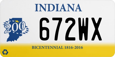 IN license plate 672WX