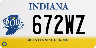 IN license plate 672WZ