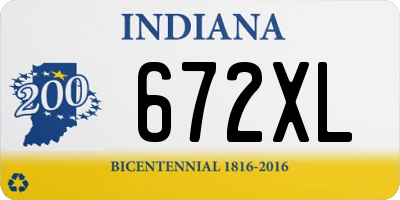 IN license plate 672XL