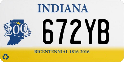 IN license plate 672YB