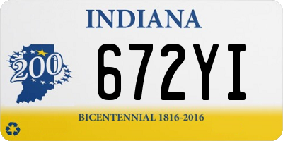 IN license plate 672YI