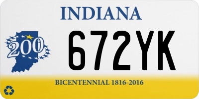 IN license plate 672YK