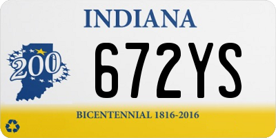 IN license plate 672YS