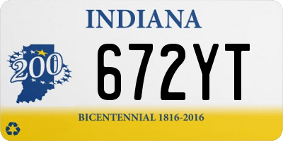 IN license plate 672YT