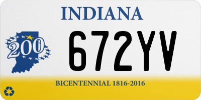 IN license plate 672YV