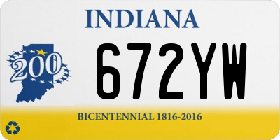 IN license plate 672YW