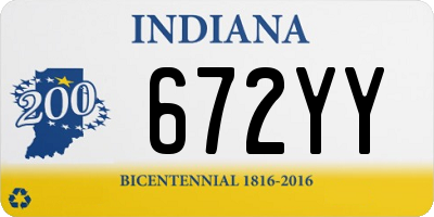 IN license plate 672YY