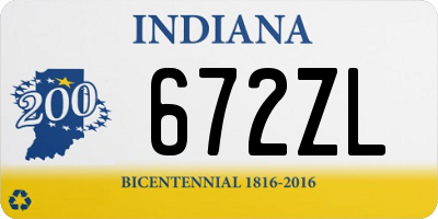 IN license plate 672ZL