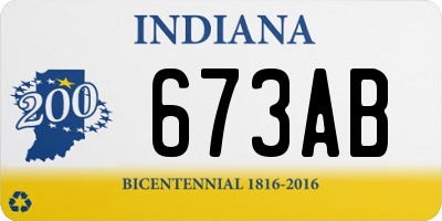 IN license plate 673AB