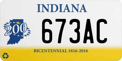 IN license plate 673AC