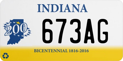 IN license plate 673AG