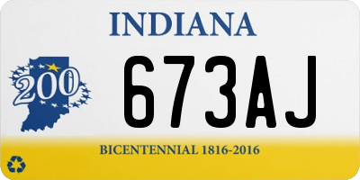 IN license plate 673AJ