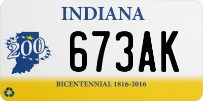 IN license plate 673AK