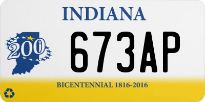 IN license plate 673AP