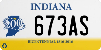 IN license plate 673AS