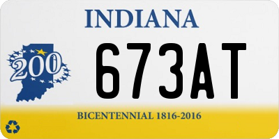 IN license plate 673AT