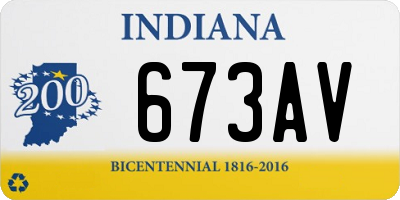 IN license plate 673AV