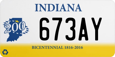 IN license plate 673AY