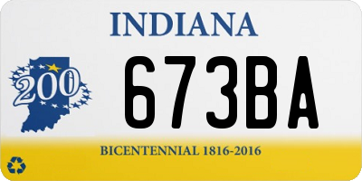 IN license plate 673BA