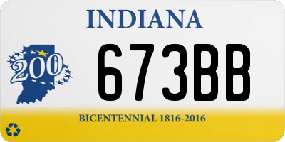 IN license plate 673BB