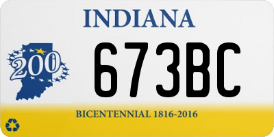 IN license plate 673BC