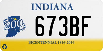 IN license plate 673BF