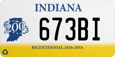 IN license plate 673BI
