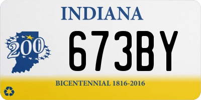 IN license plate 673BY