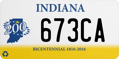 IN license plate 673CA