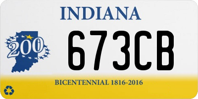 IN license plate 673CB