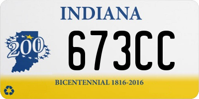 IN license plate 673CC