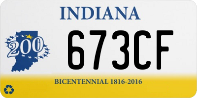 IN license plate 673CF
