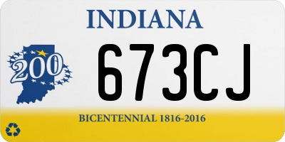 IN license plate 673CJ