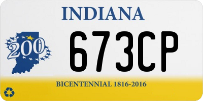 IN license plate 673CP