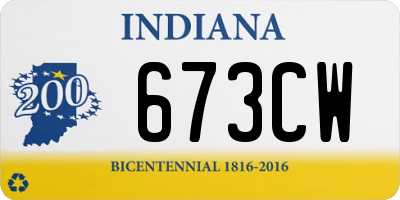 IN license plate 673CW