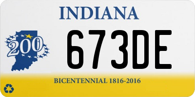 IN license plate 673DE