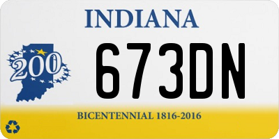 IN license plate 673DN