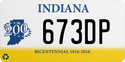 IN license plate 673DP