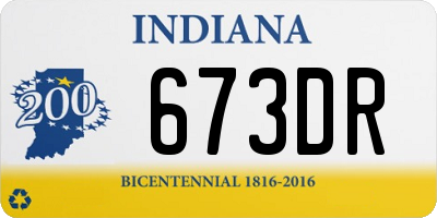 IN license plate 673DR