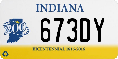 IN license plate 673DY