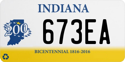 IN license plate 673EA