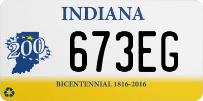 IN license plate 673EG