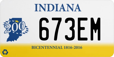 IN license plate 673EM