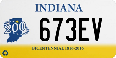 IN license plate 673EV