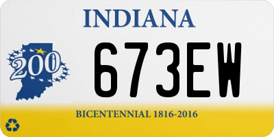 IN license plate 673EW